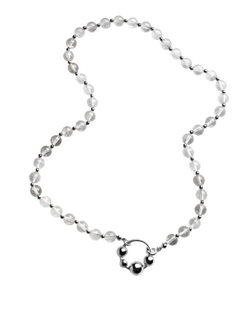 Crystal necklace - silver