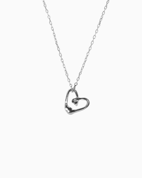 Naszyjnik Melted Heart · silver